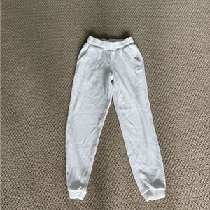 ALO Yoga White waffle knit sweatpants